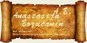 Anastasija Božučanin vizit kartica